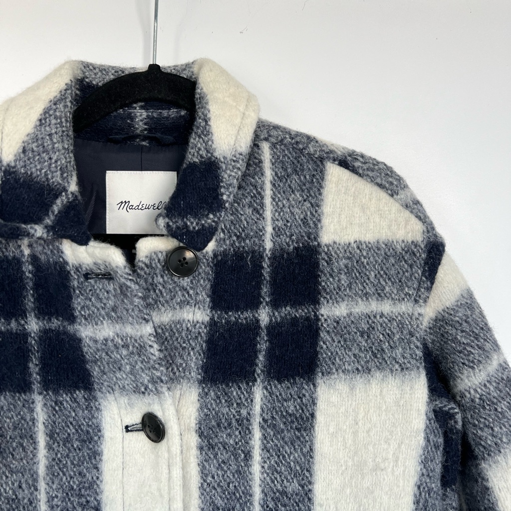Madewell Plaid Wool Barn Jacket